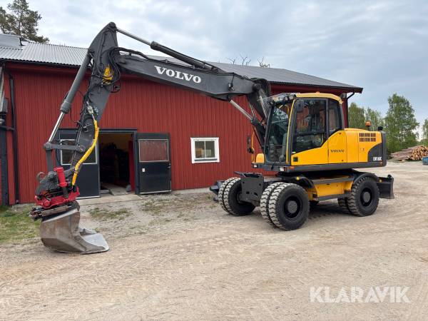 Grävmaskin Volvo EW160C med tiltrotator & redskap