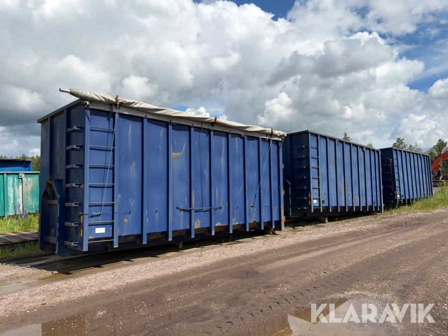 Lastväxlarcontainer RQF Birger 38 m3 med kapell 3 st