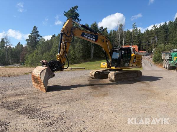 Grävmaskin CAT 323 med Trimble GPS-system
