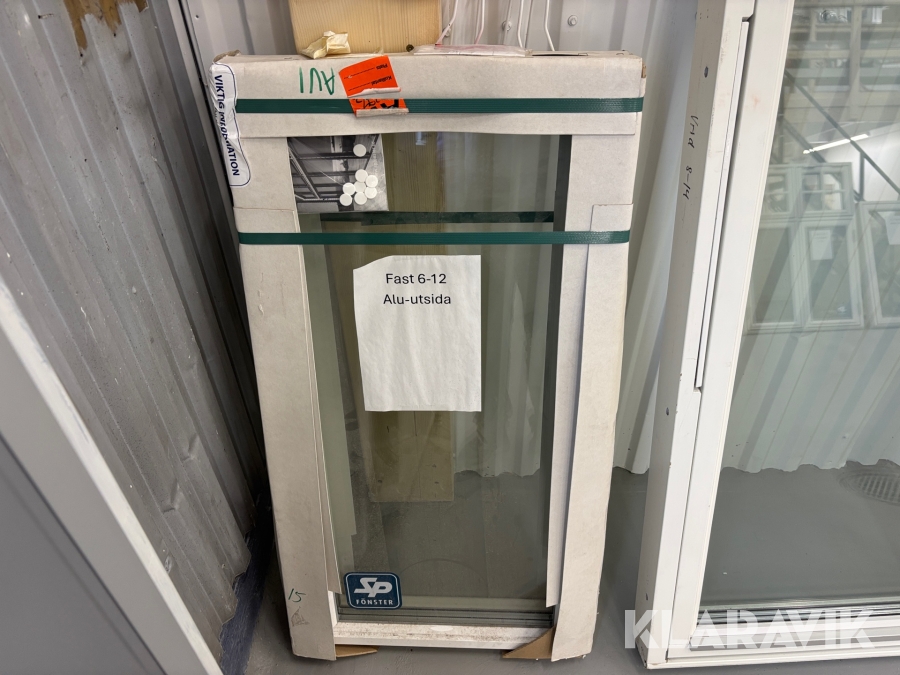 Fönster SP fast 6x12 aluminium utsida