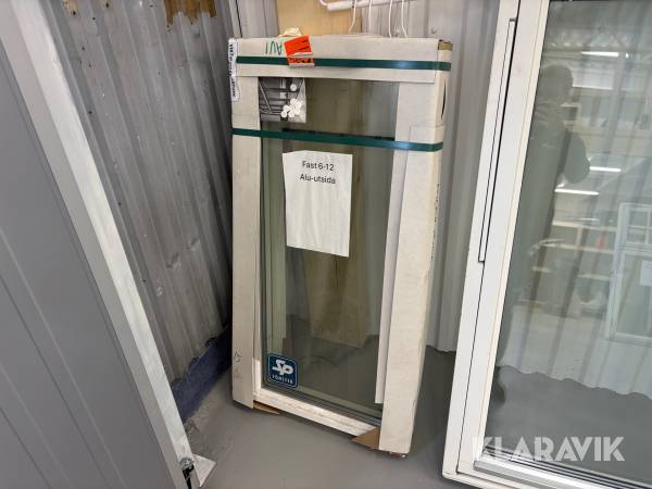 Fönster SP fast 6x12 aluminium utsida