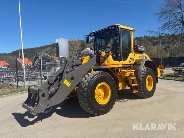 Hjullastare Volvo L60H med våg och brandsläckarsystem