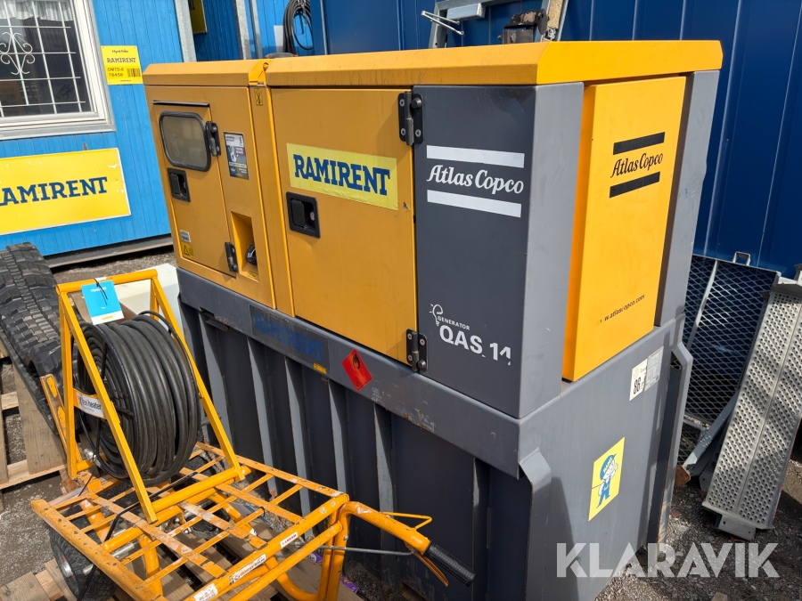 Generator Atlas Copco QAS14 med bränsletank