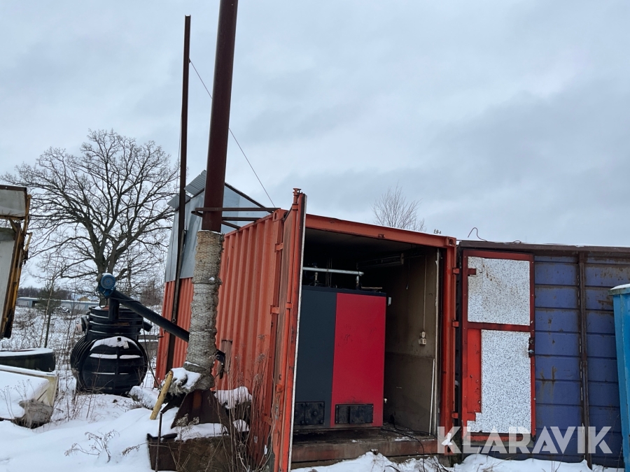 Flispanna Veto 100 kW, inklusive container med flisförråd