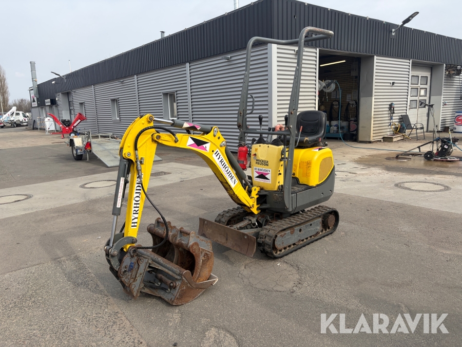 Minigrävare Wacker Neuson 803 med skopor