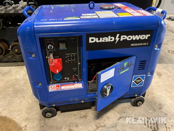 Dieseldrivet elverk Duab Power MDG6000S-KQ-3