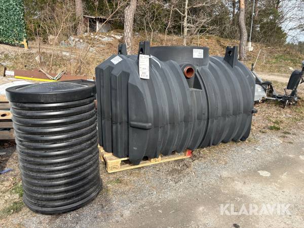 Septiktank 3-kammar Pipelife 2000 liter Slamavskiljare