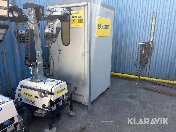 Belysningsmast Generac 7 m (4x185W)