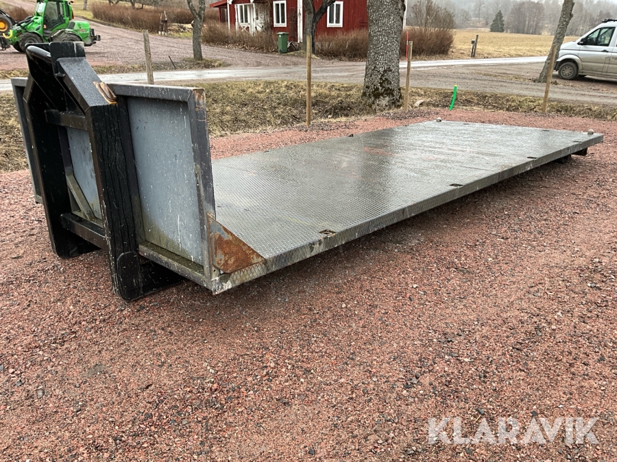 Lastväxlarflak Maskinflak med containerfästen