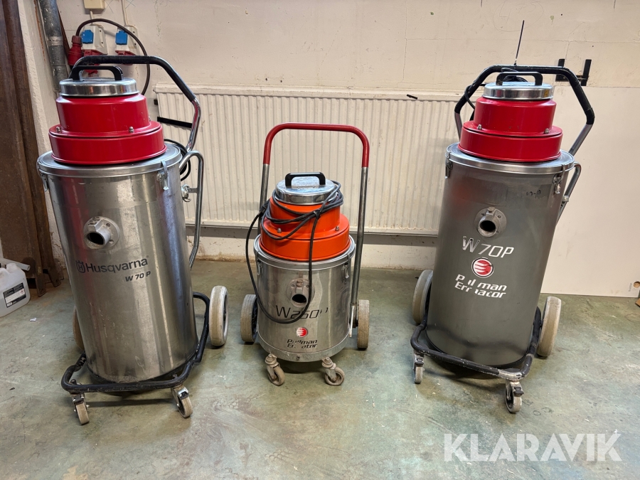 Våtsug Pullman Ermator / Husqvarna W70P / W250P 3 st