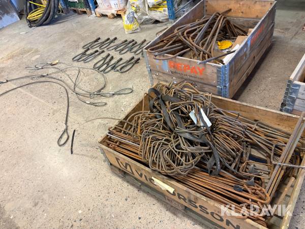 Parti med armering och vajer