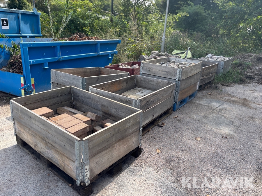 Kullersten i blandade diameter