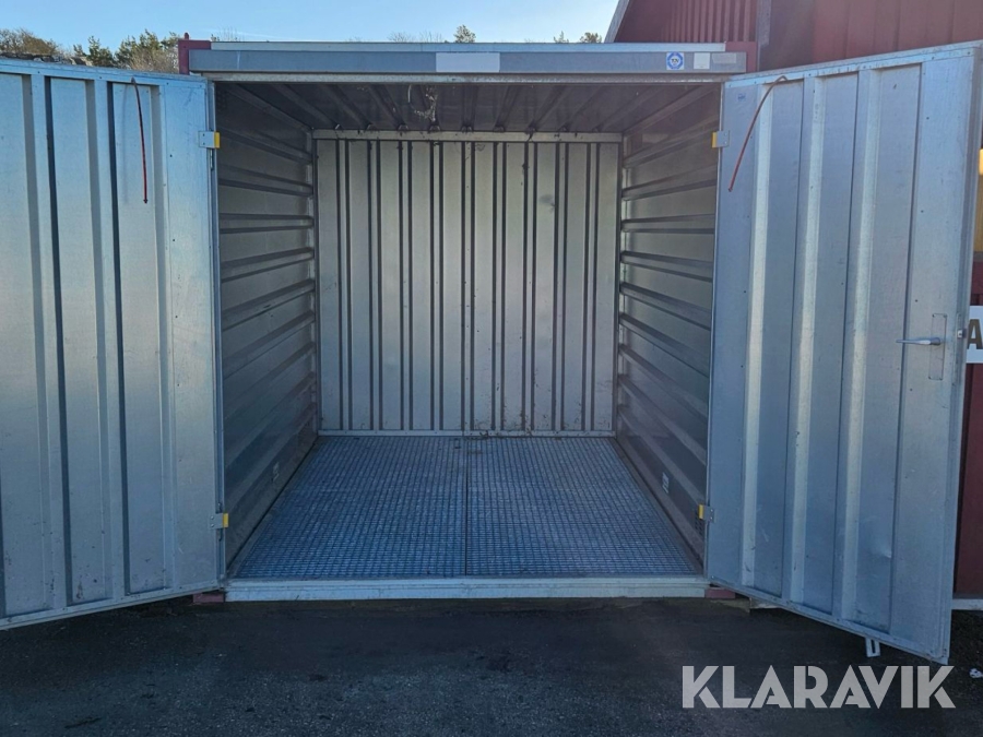 Container med gallergolv 2,9x2,2m