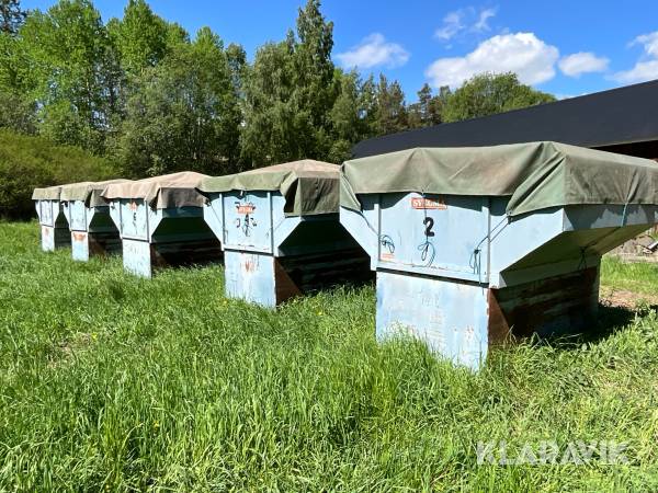 Spannmålscontainrar 5st med kärra Svegma