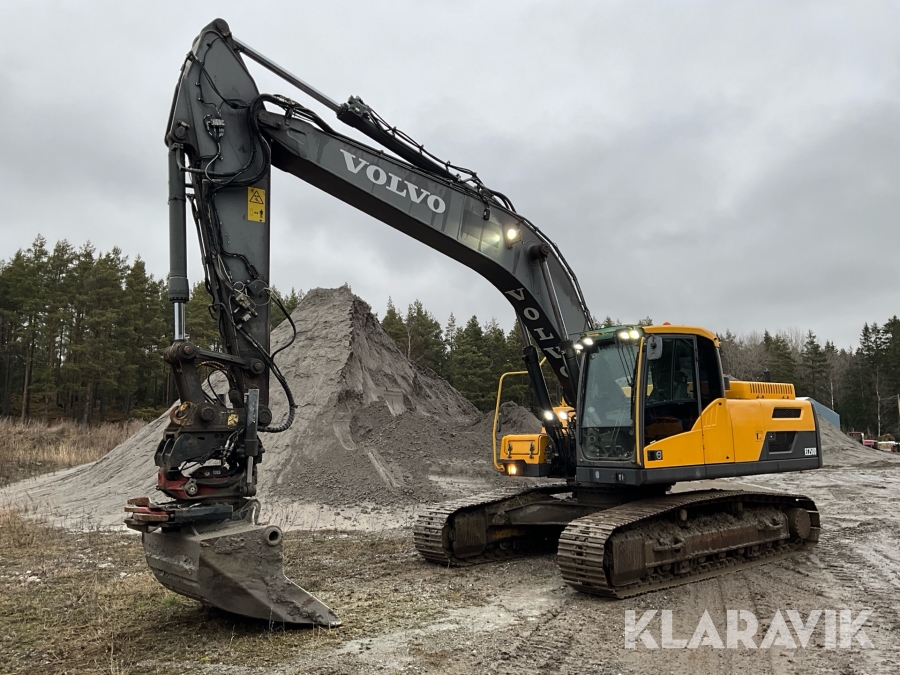 Grävmaskin Volvo EC 250DL med grävsystem Leica, Rototilt R8 & redskap