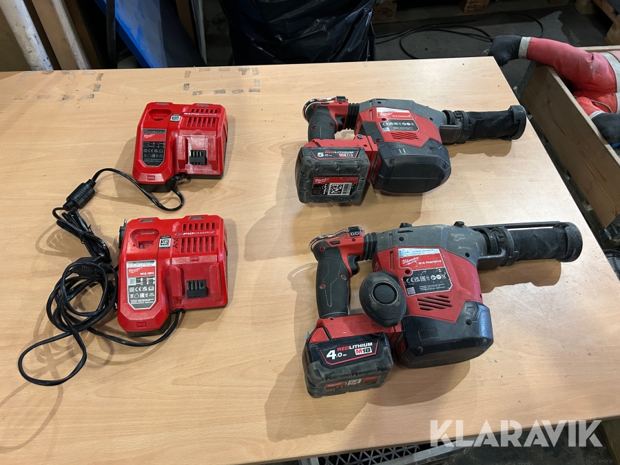 Slagborrmaskiner Milwaukee M18 FHAFOH16 2 st med hepafilter