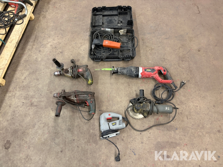 Parti med diverse elmaskiner Metabo/Fein/Adamant/Meec