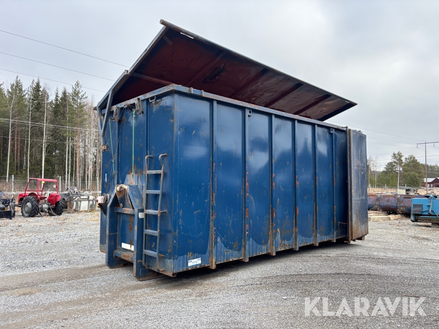 Lastväxlarcontainer GMM 40m3 med tak