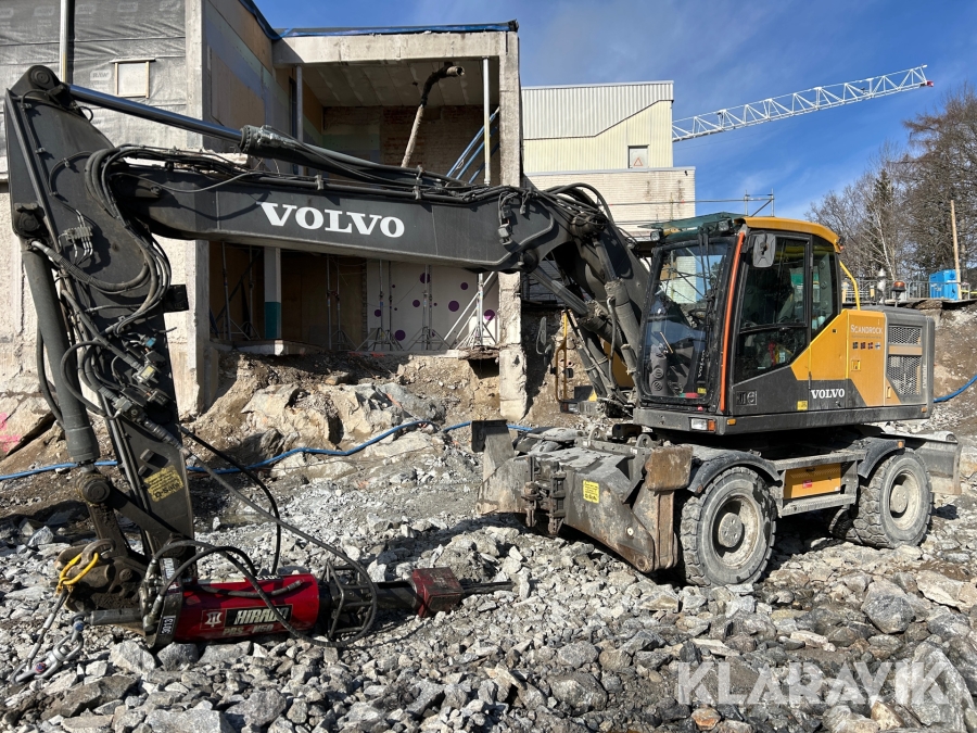 Grävmaskin Volvo EW180E med Tiltrotator