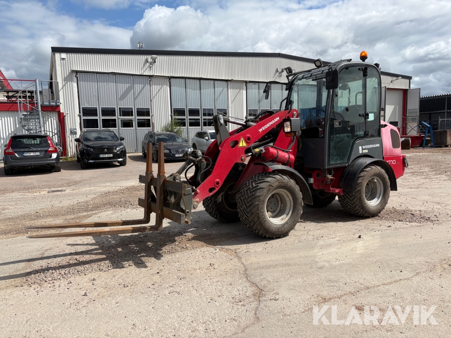 Hjullastare Weidemann 1770 CX50 med 2 st redskap