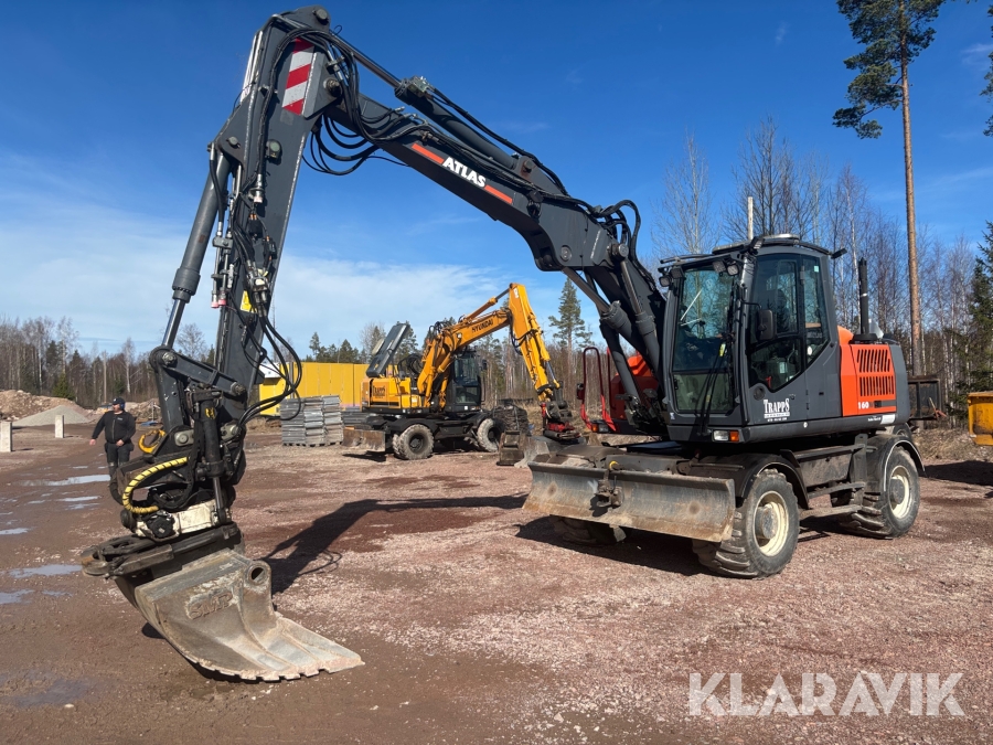 Grävmaskin Atlas 160W med frontlyft