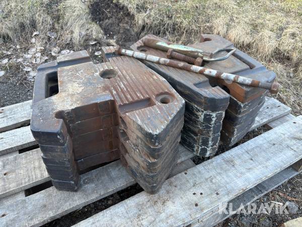 Frontvikter Valtra 37,5kg 10st