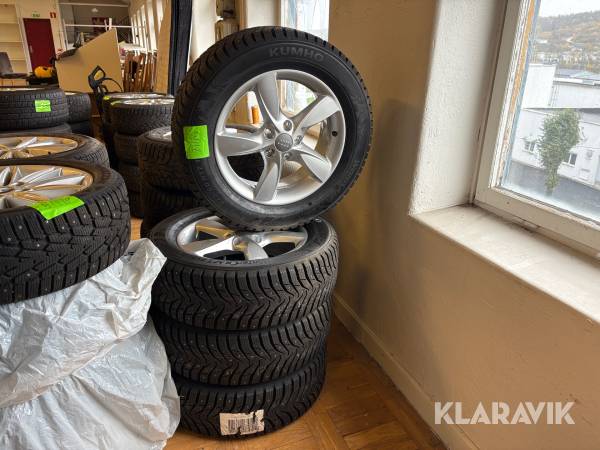 Dubbdäck på fälg Kumho Wintercraft 225/60R17 4 st