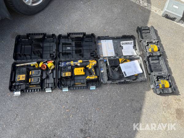 Parti med handverktyg och laser DeWalt