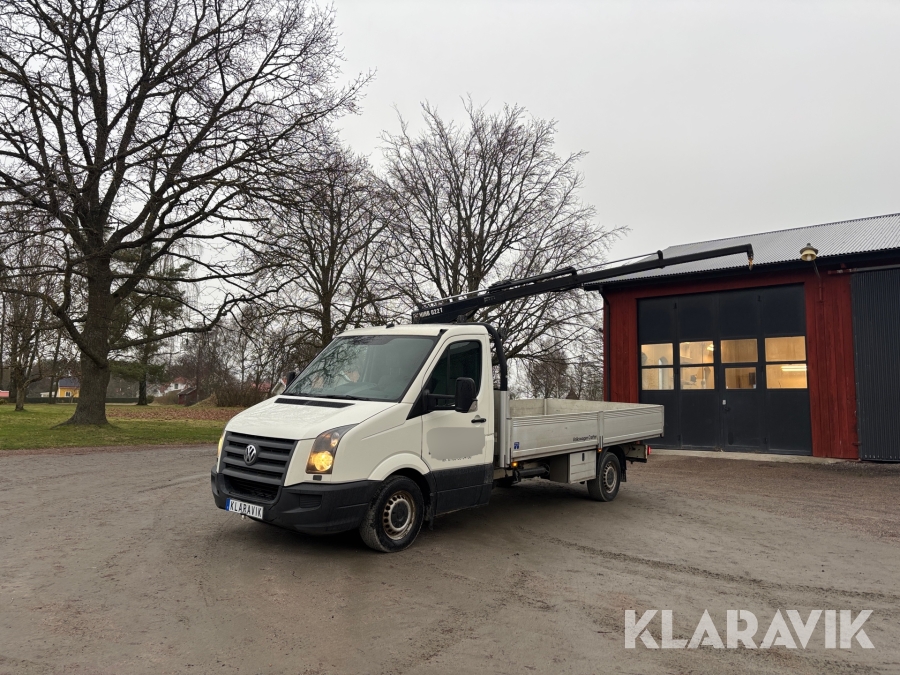 Pickup Volkswagen Crafter med Hiab kran