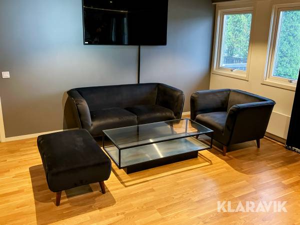 Loungemöbler - soffa, fåtölj, pall, glasbord Maglehem, Richie
