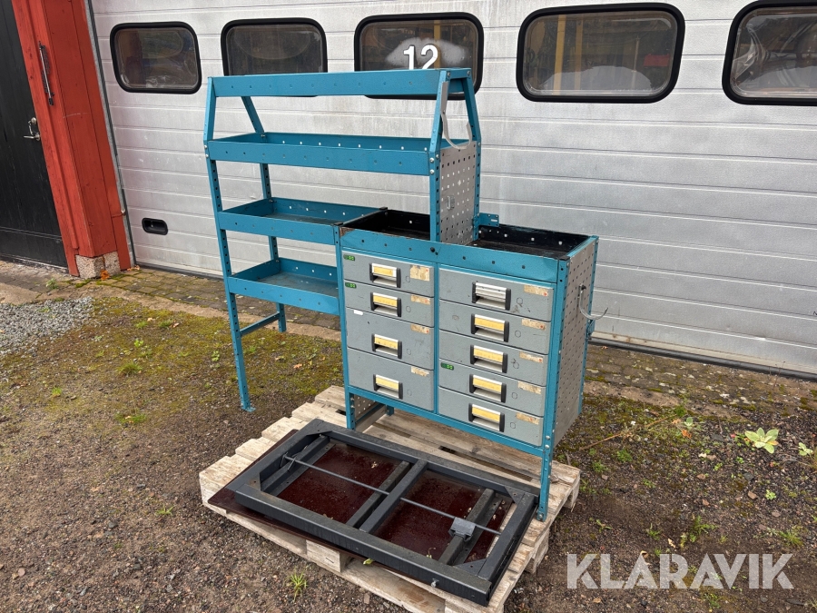 Hyllinredning bil Modul System med släde