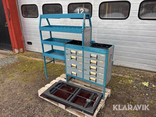Hyllinredning bil Modul System med släde
