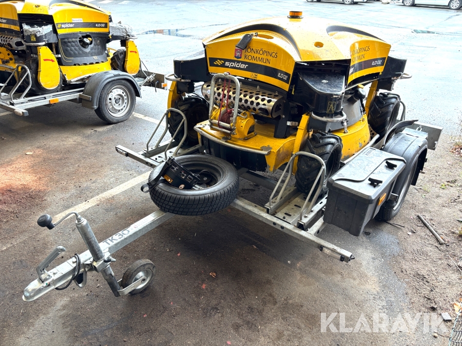 Släntklippare Spider ILD02 radiostyrd med transportkärra