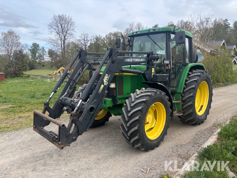 Traktor John Deere 6310 med frontlastare