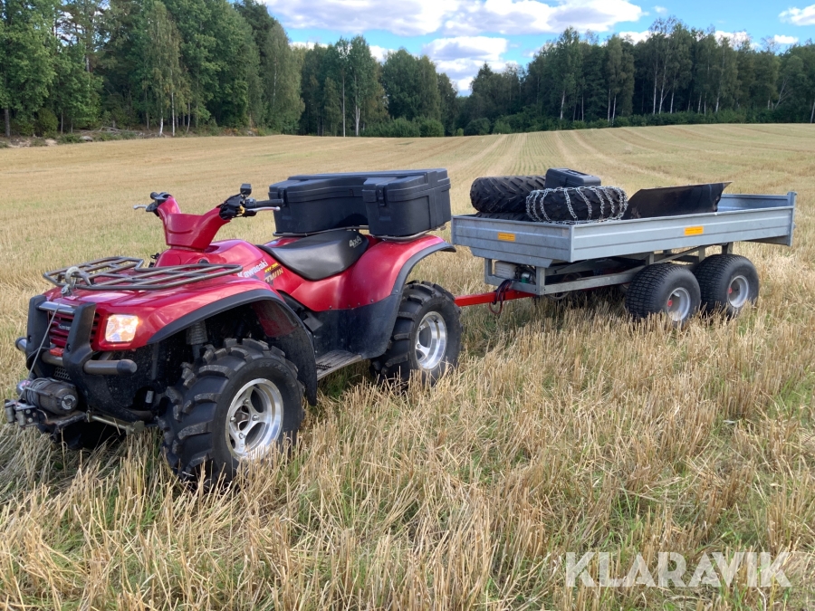 ATV Kawasaki KVF 700 V twin hydraulisk tippkärra