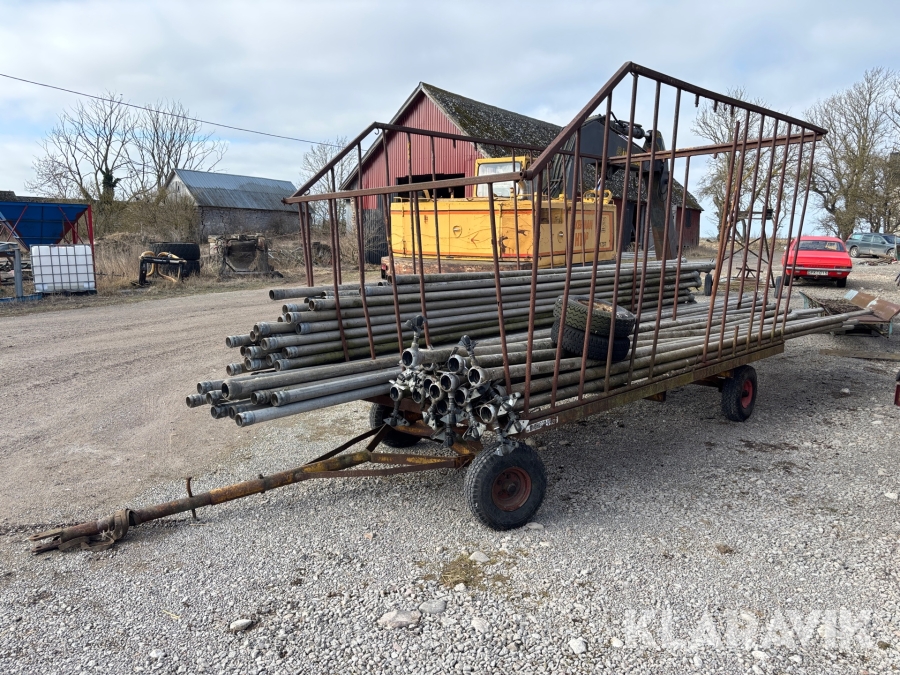 Bevattningsrör ca 500m & moheda-vagn