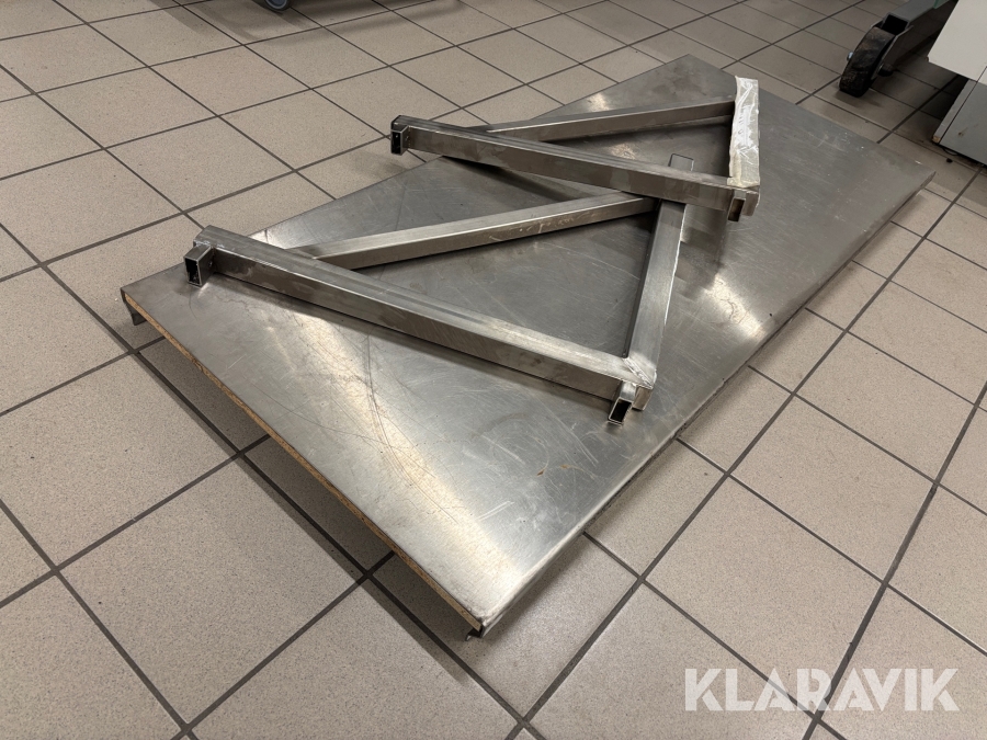 Vägghängd arbetsbänk - Rostfri