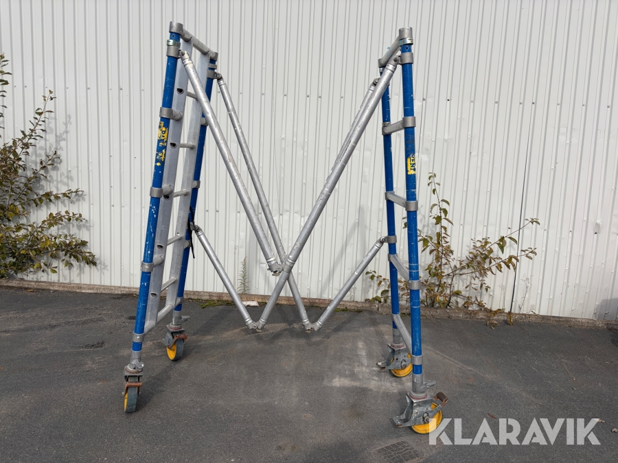 VX-sektion Instant Zip-up 0,75x2,5m, spann 400, med hjul