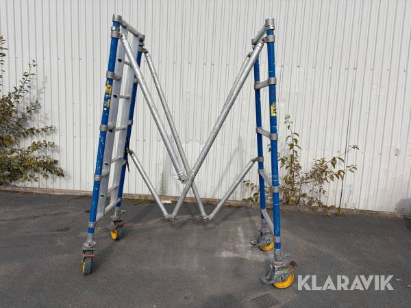 VX-sektion Instant Zip-up 0,75x2,5m, spann 400, med hjul