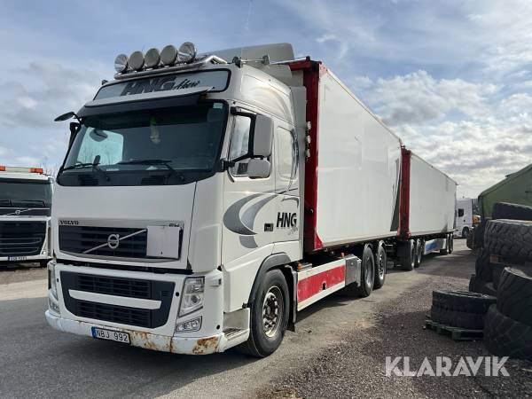 Flisbil med släp Volvo FH 6x2 510hk