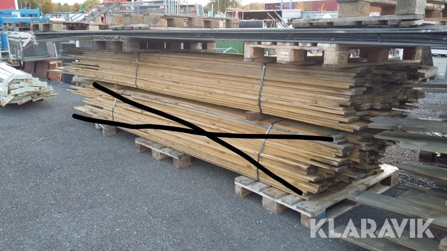 Tryckimpregnerat virke, ca 600lpm 125 x 20