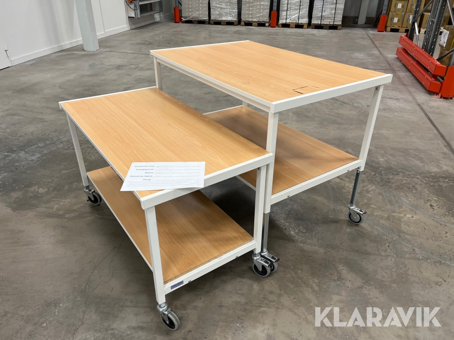 Paketeringsbord på hjul Runelandhs 2st