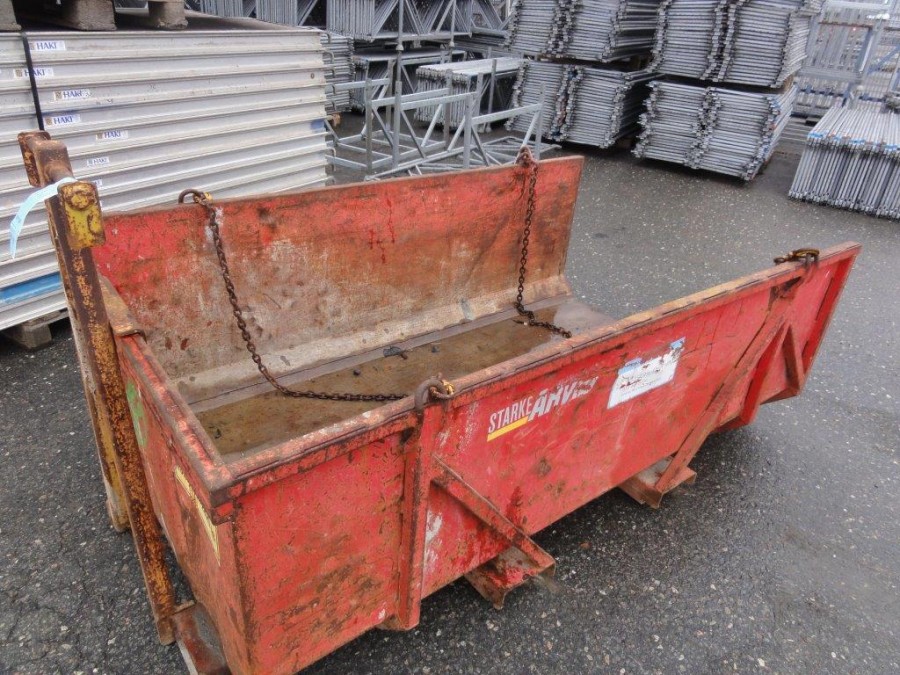 Materialbask, självtömmande