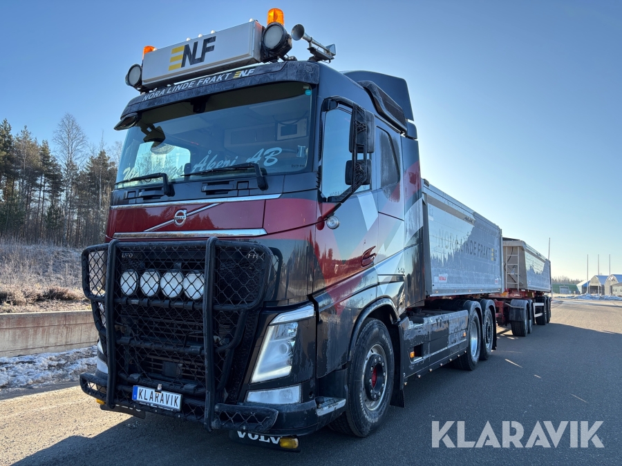 Tippbil med släp Volvo FH 6*2 schaktekipage