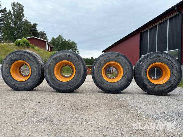 Däck och fälg till hjullastare Michelin 20.5-25, 4st
