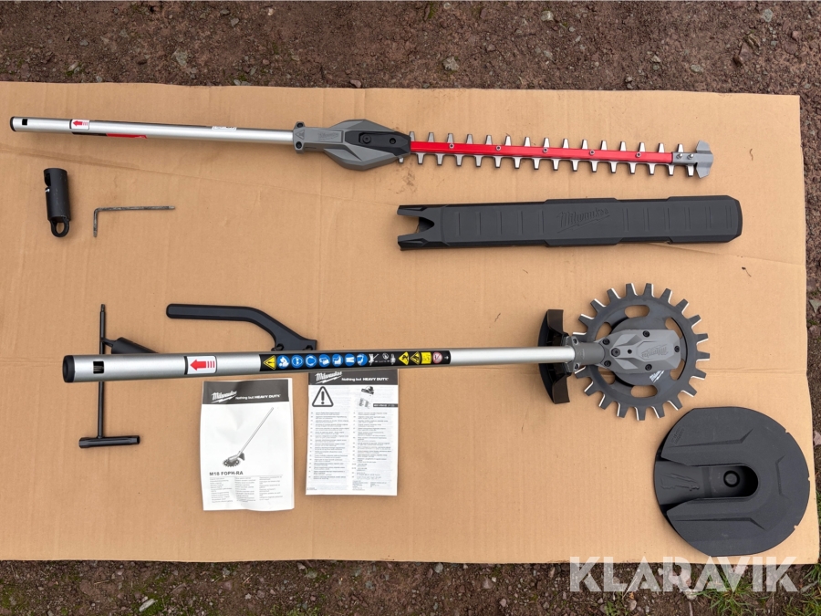 Häcksax och roterande sax/trimmer Milwaukee till motorenhet