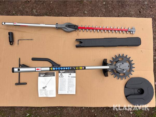 Häcksax och roterande sax/trimmer Milwaukee till motorenhet
