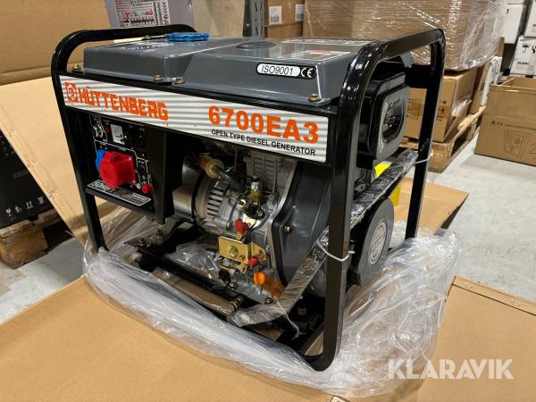 Dieselgenerator inkl ATS-panel Hüttenberg 6700EA3 trefas 380V – AVR – Elektrisk start