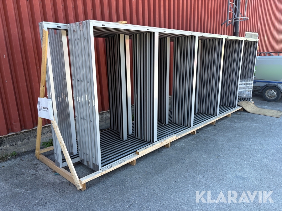 Fönsterpartier aluminium Preconal 66. 17 sektioner 2-glas