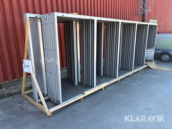 Fönsterpartier aluminium Preconal 66. 17 sektioner 2-glas